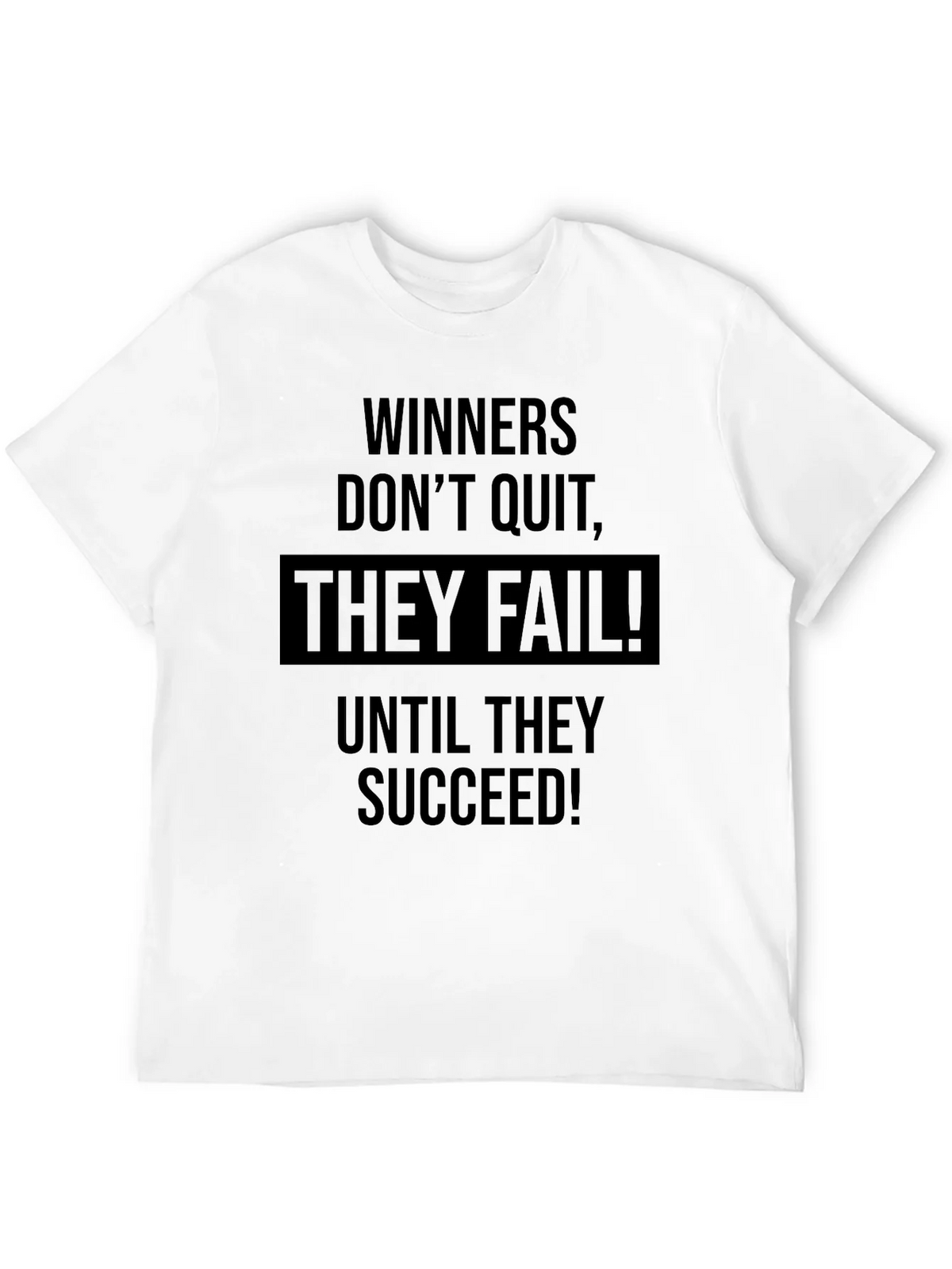 Winners Dont Quit T-Shirt - Motivational Black Tee product image 3