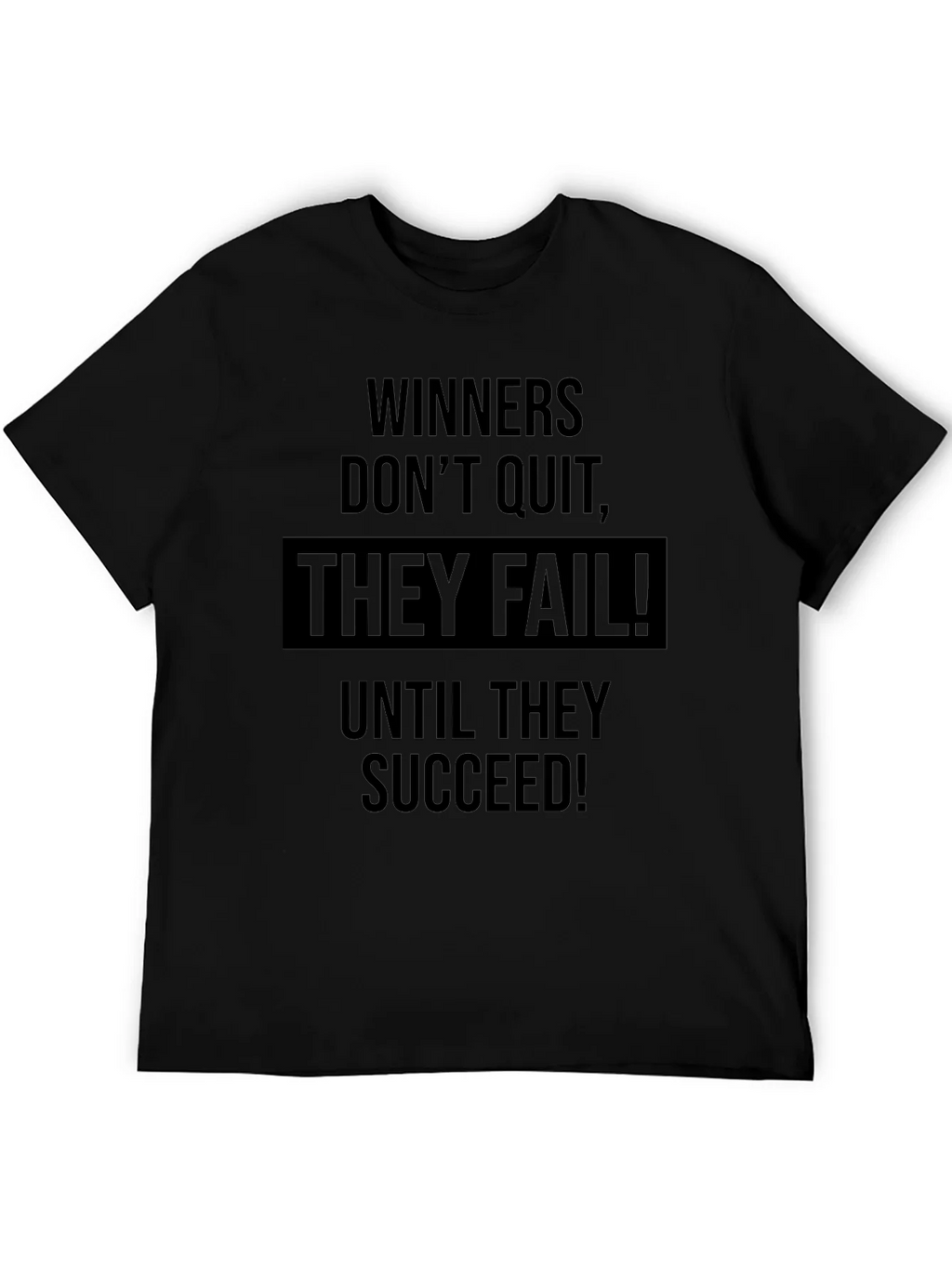 Winners Dont Quit T-Shirt - Motivational Black Tee product image 8