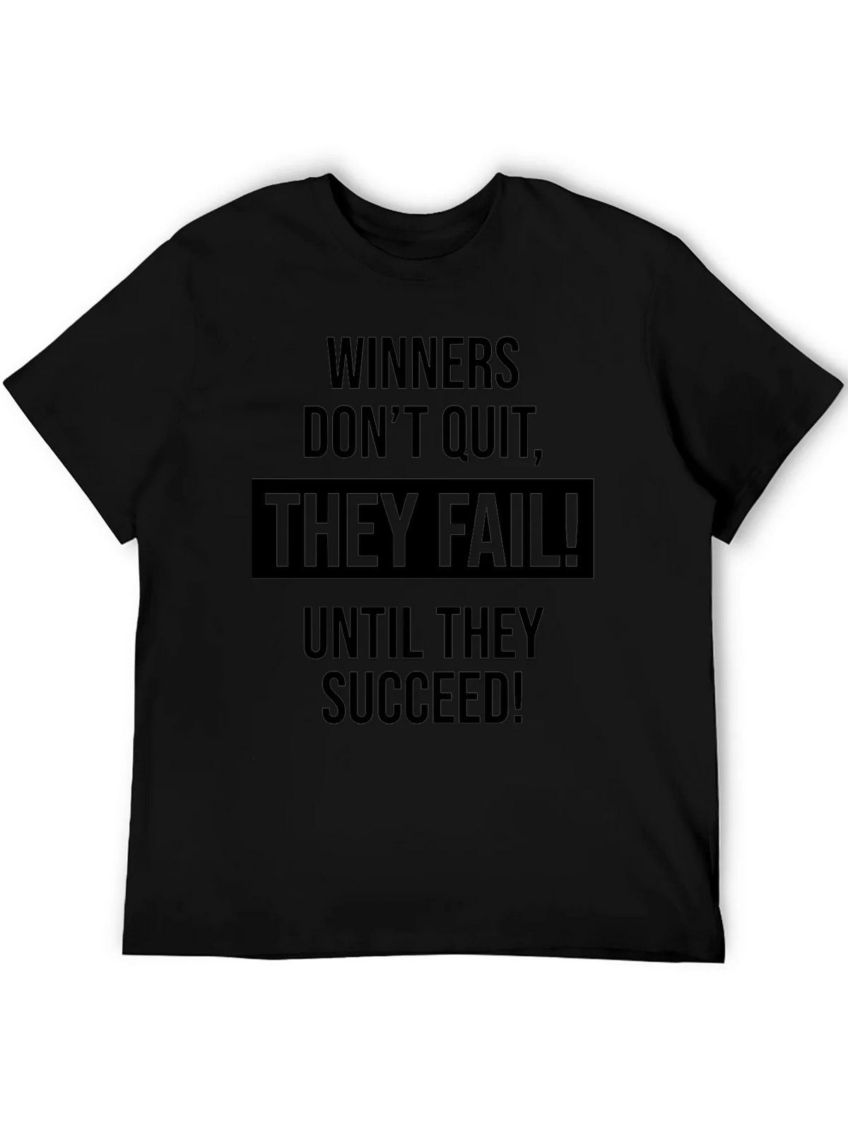 Winners Dont Quit T-Shirt - Motivational Black Tee product image 8
