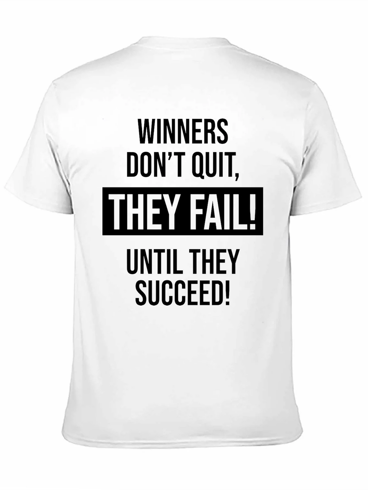 Winners Dont Quit T-Shirt - Motivational Black Tee product image 2