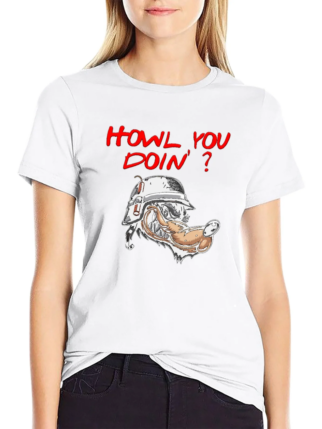 Howl You Doin T-Shirt - Wolf Humor product image 10