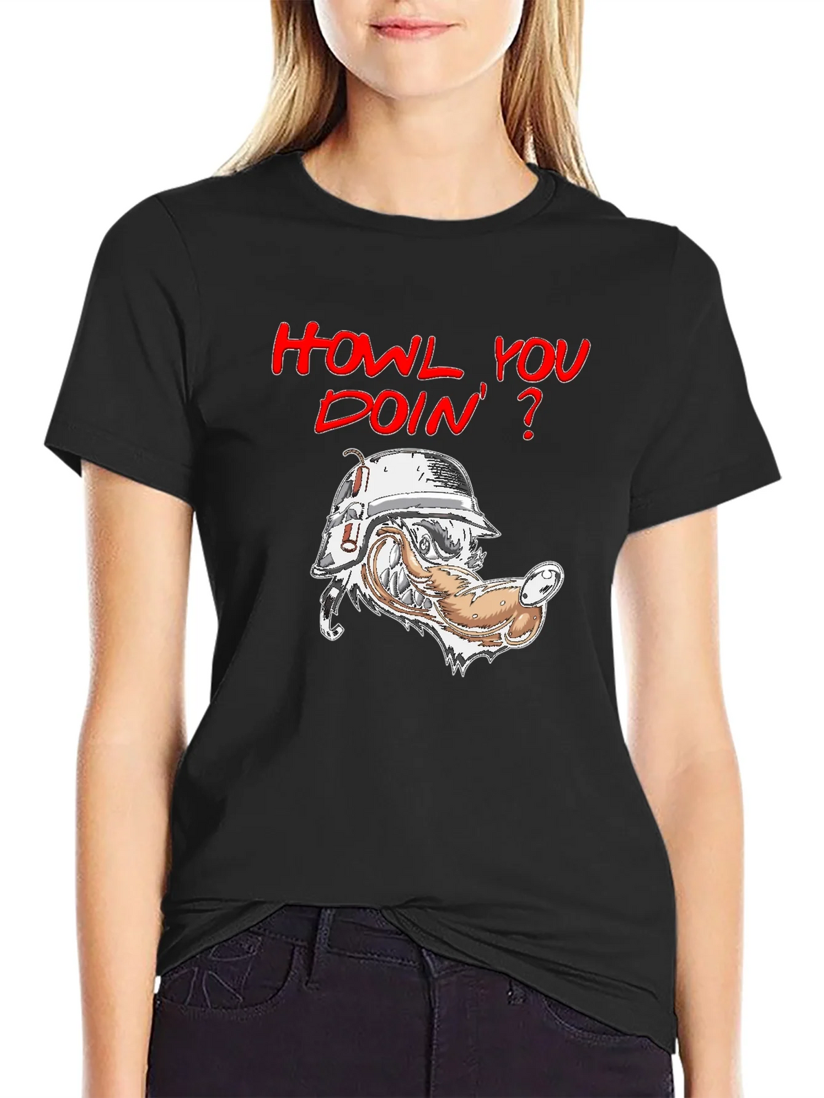 Howl You Doin T-Shirt - Wolf Humor product image 5