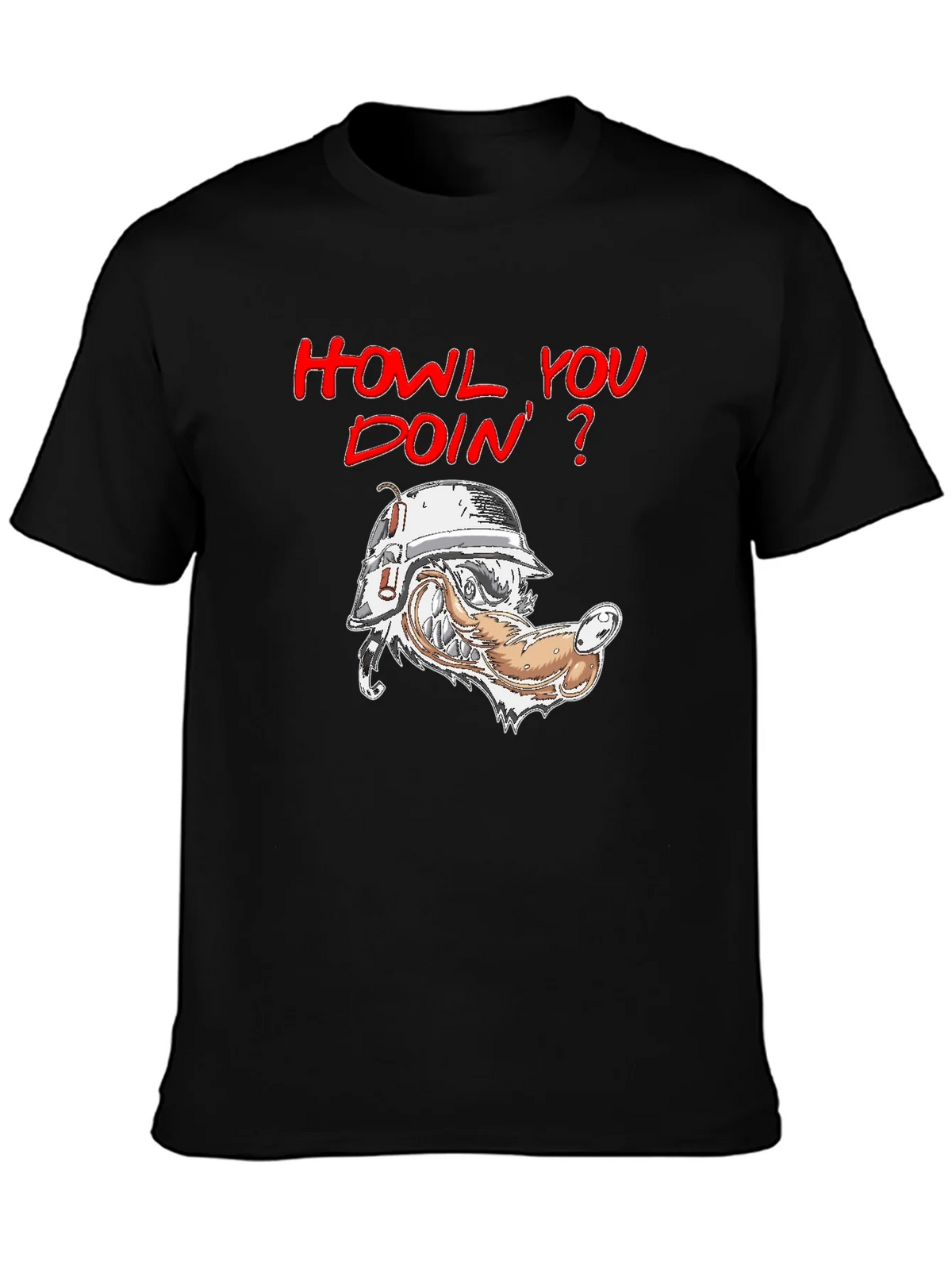 Howl You Doin T-Shirt - Wolf Humor product image 6