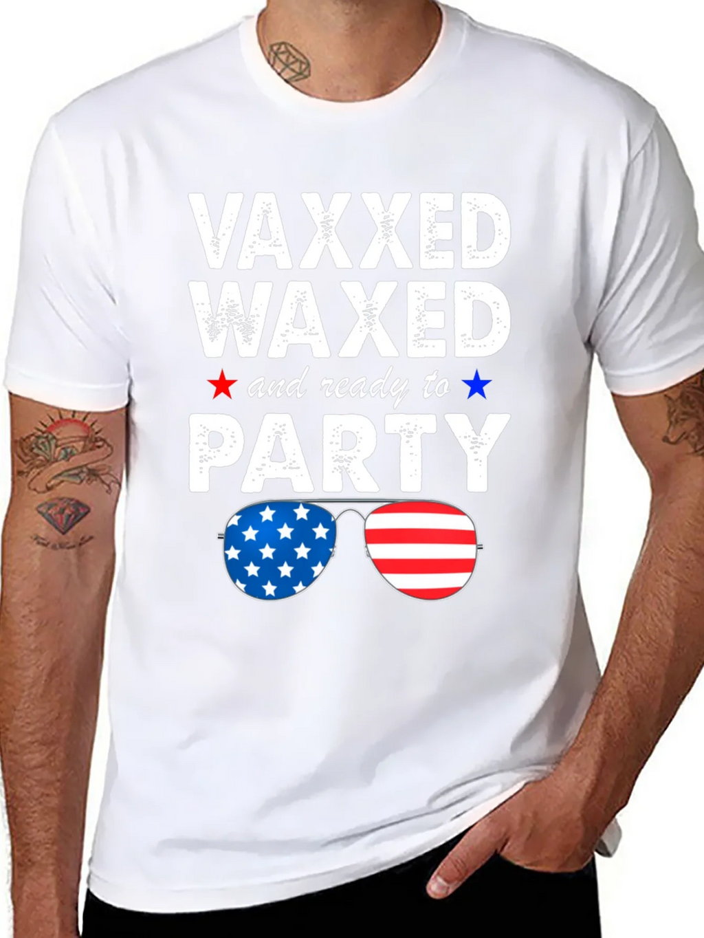 Vaxxed Waxed & Ready to Party Patriotic Tee product image 10
