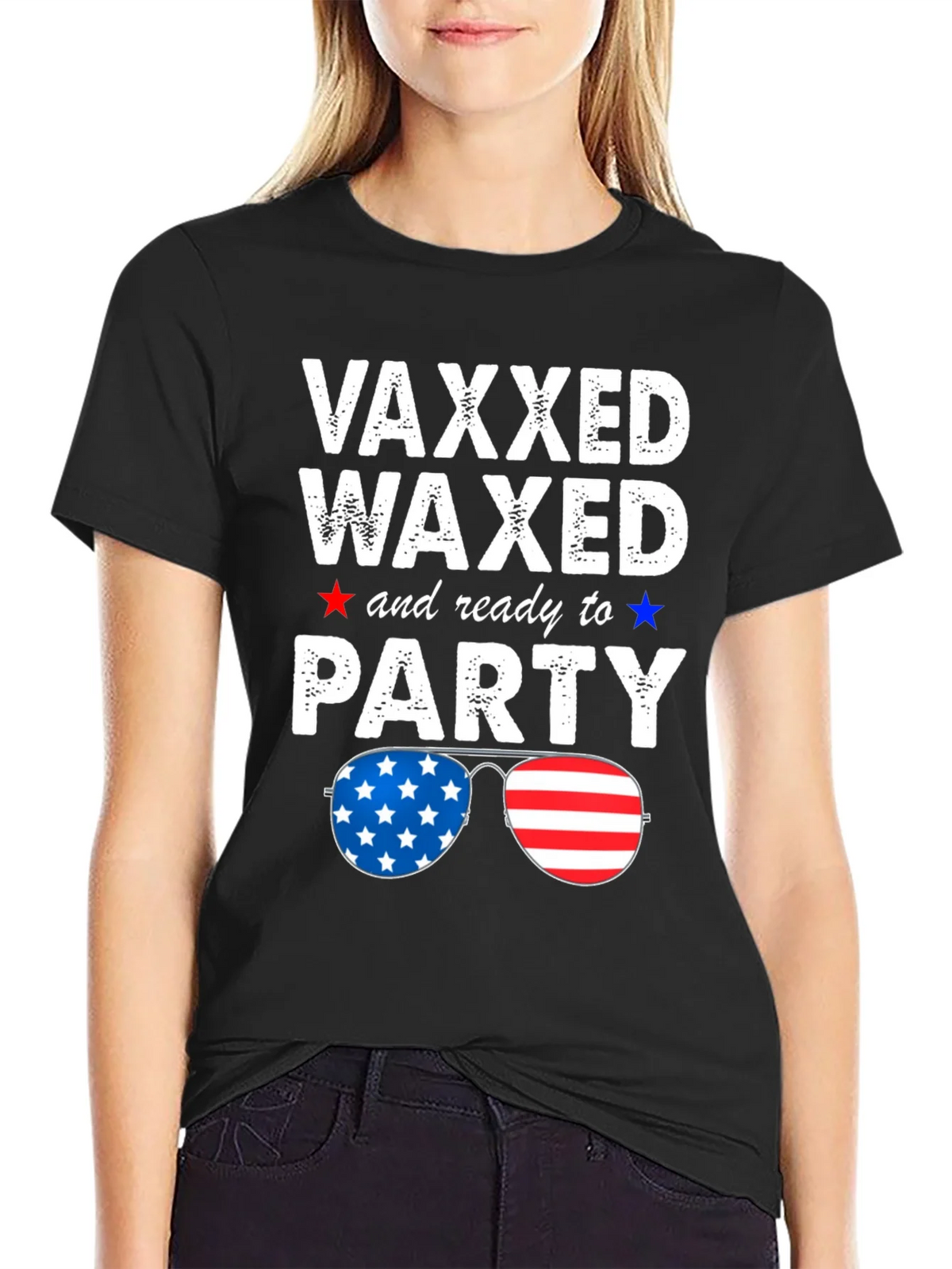 Vaxxed Waxed & Ready to Party Patriotic Tee product image 5