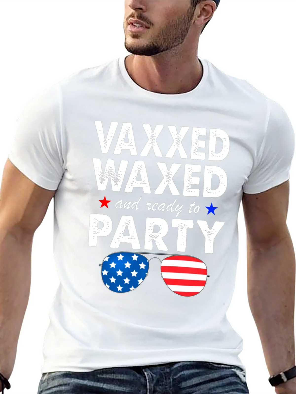 Vaxxed Waxed & Ready to Party Patriotic Tee product image 4