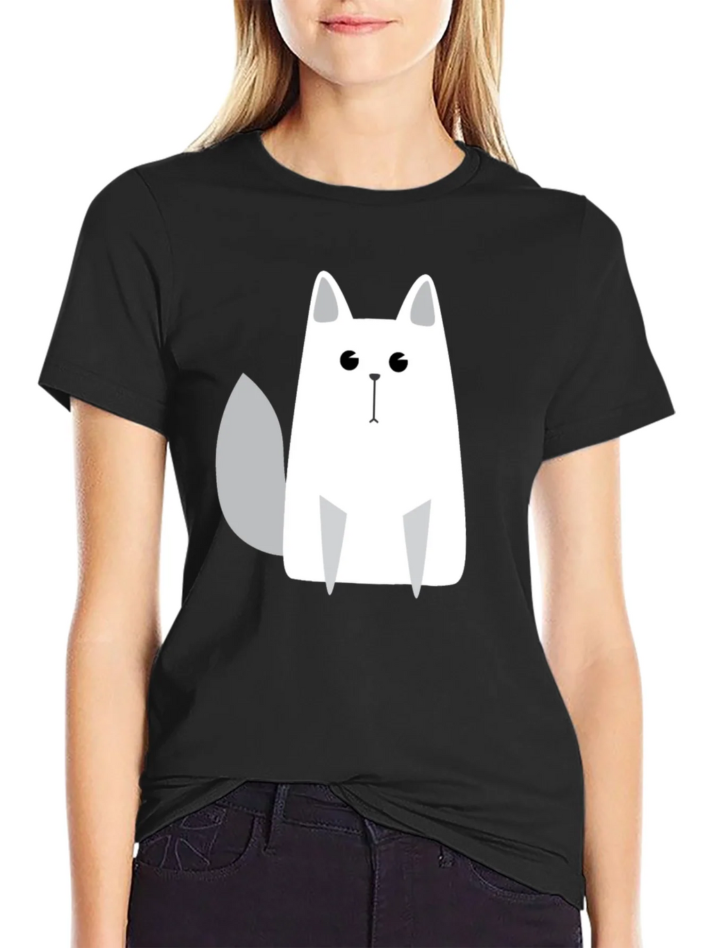 Cool Cat Graphic Print Black T-Shirt product image 5