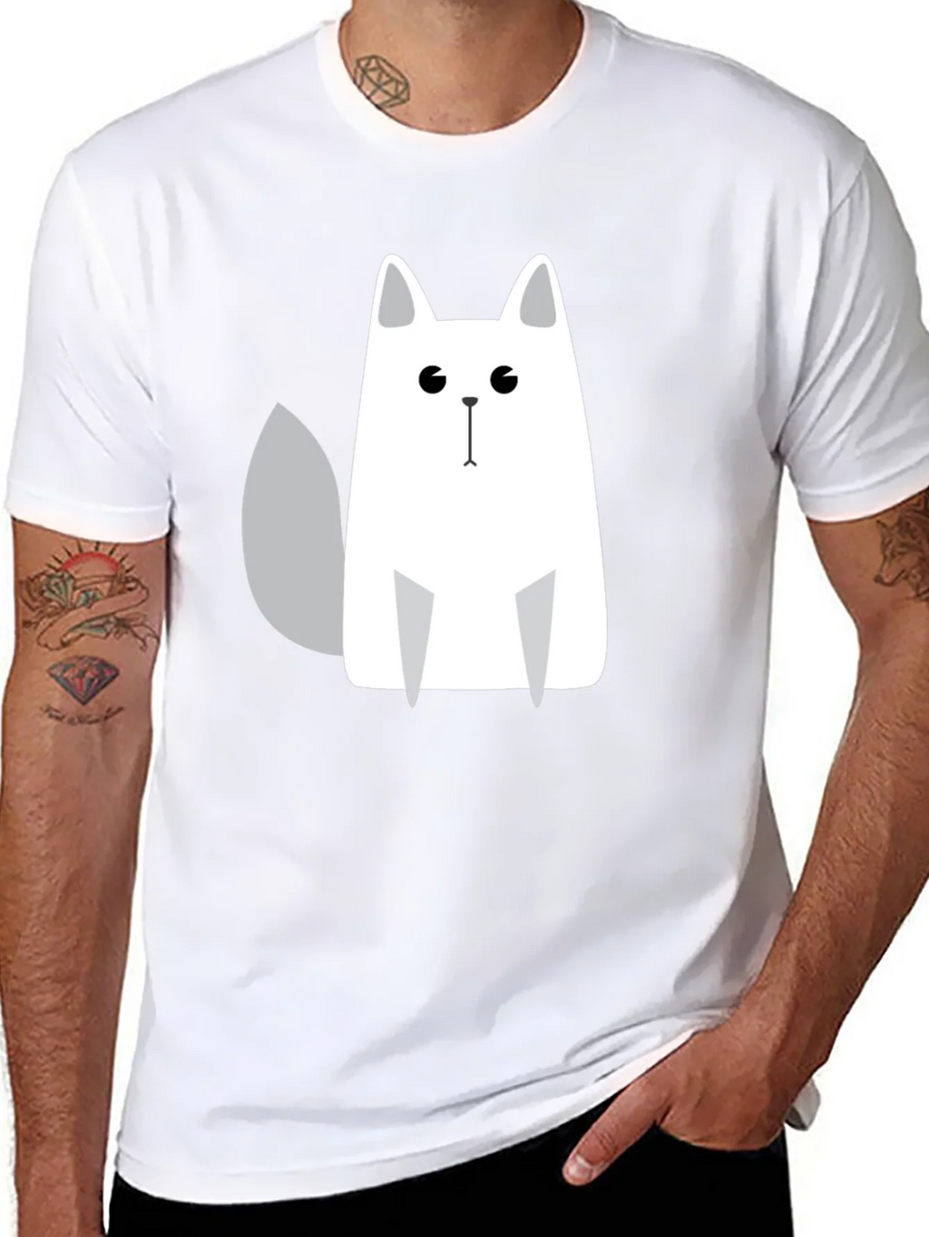 Cool Cat Graphic Print Black T-Shirt product image 10