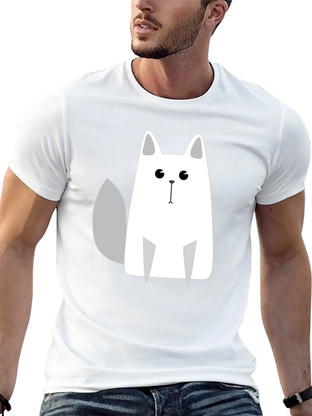 Cool Cat Graphic Print Black T-Shirt product image 4