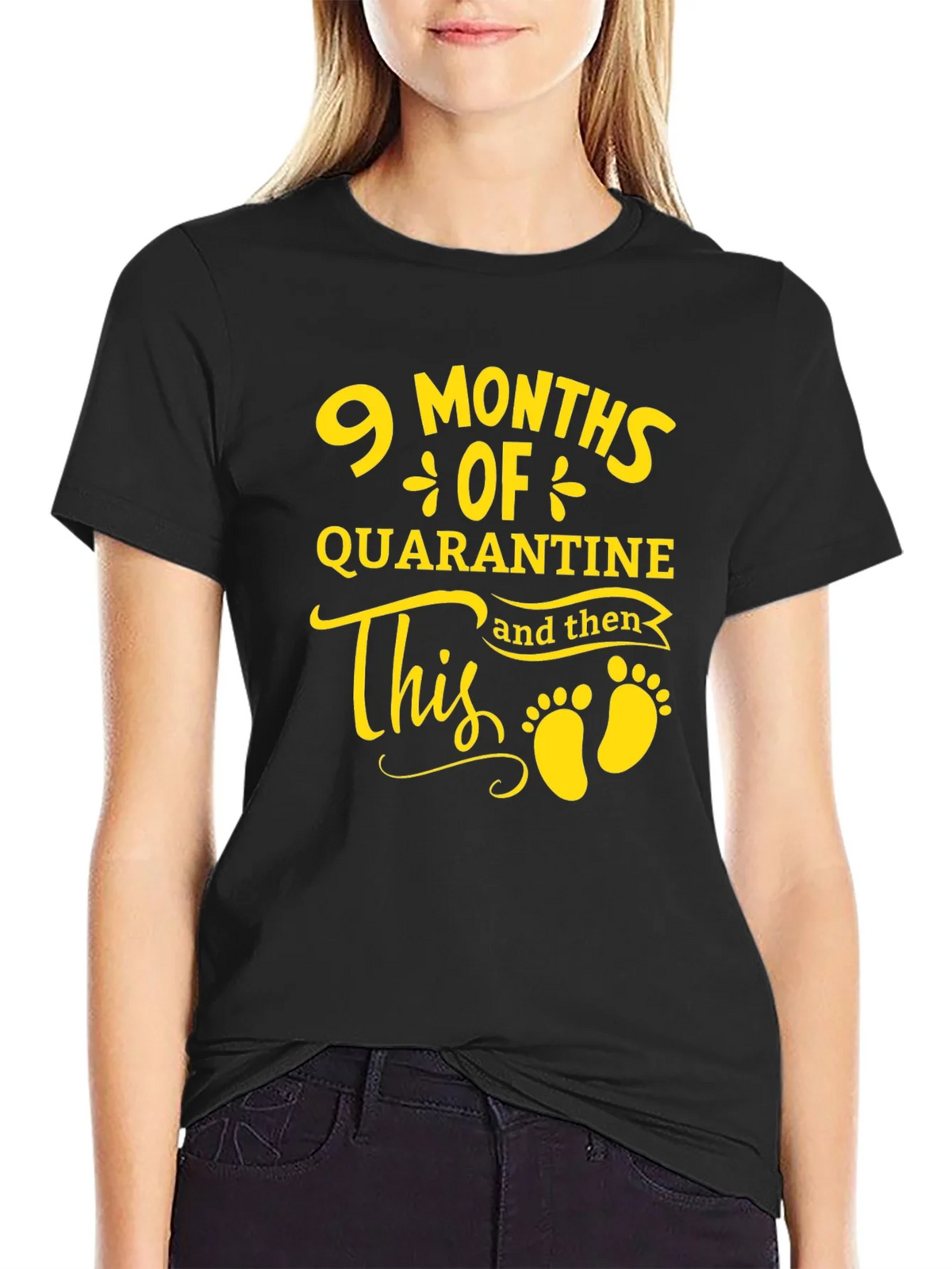 9 Months Quarantine Baby Announcement T-Shirt product image 5
