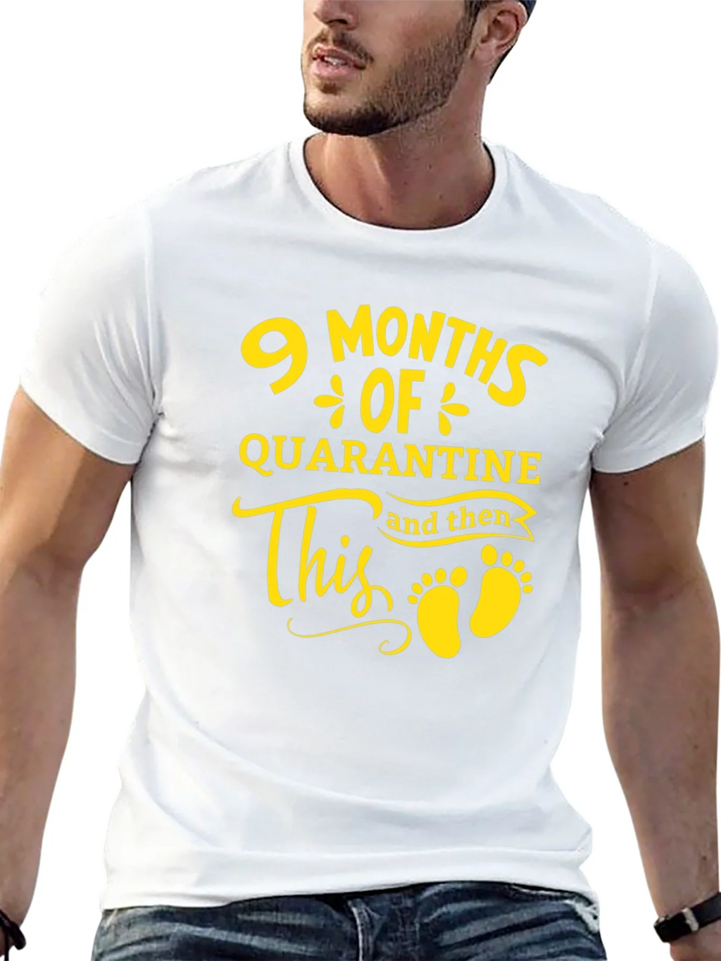 9 Months Quarantine Baby Announcement T-Shirt product image 4