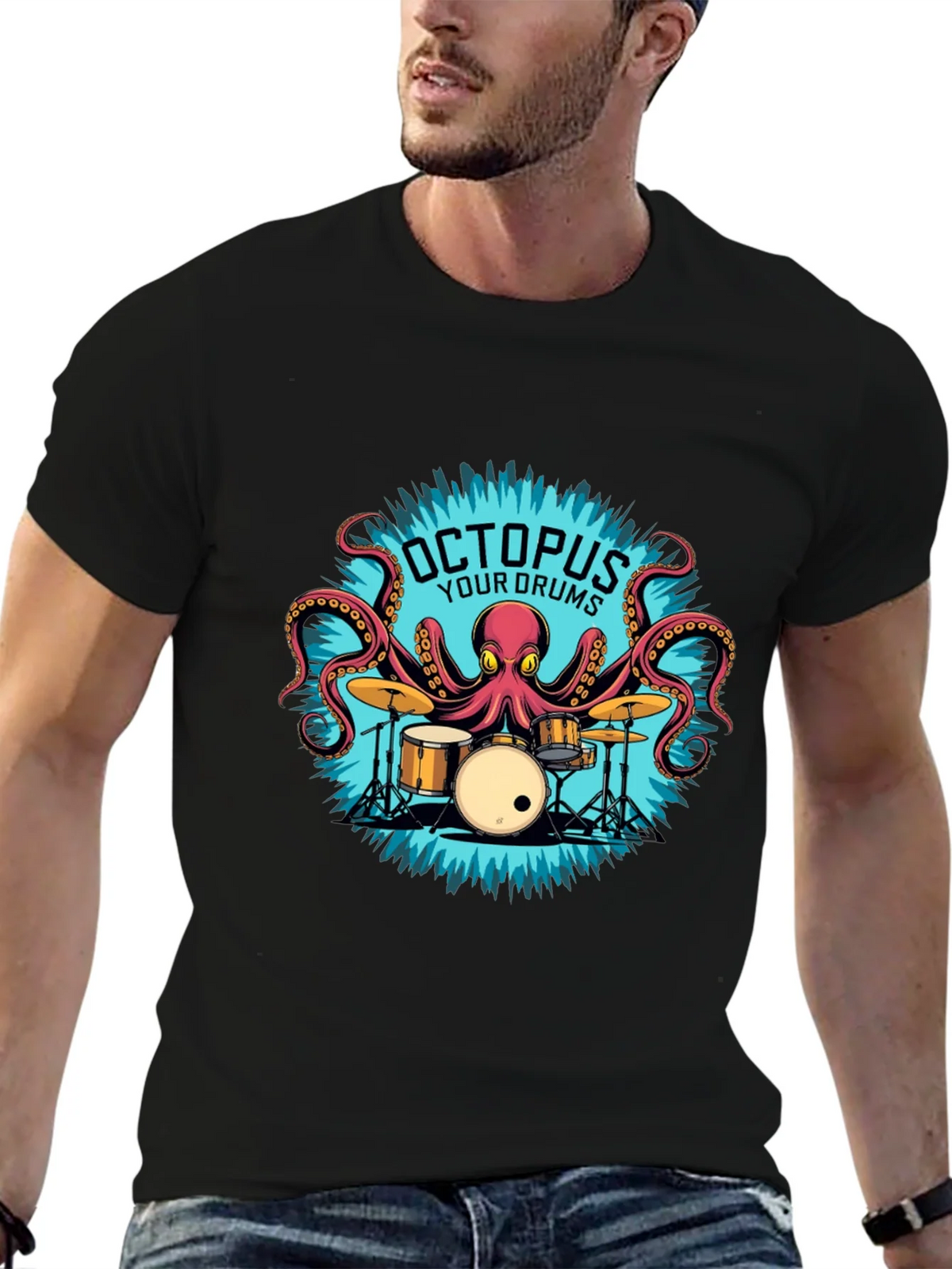 Octopus Your Drums Graphic T-Shirt - Playful Band Tee product image 9