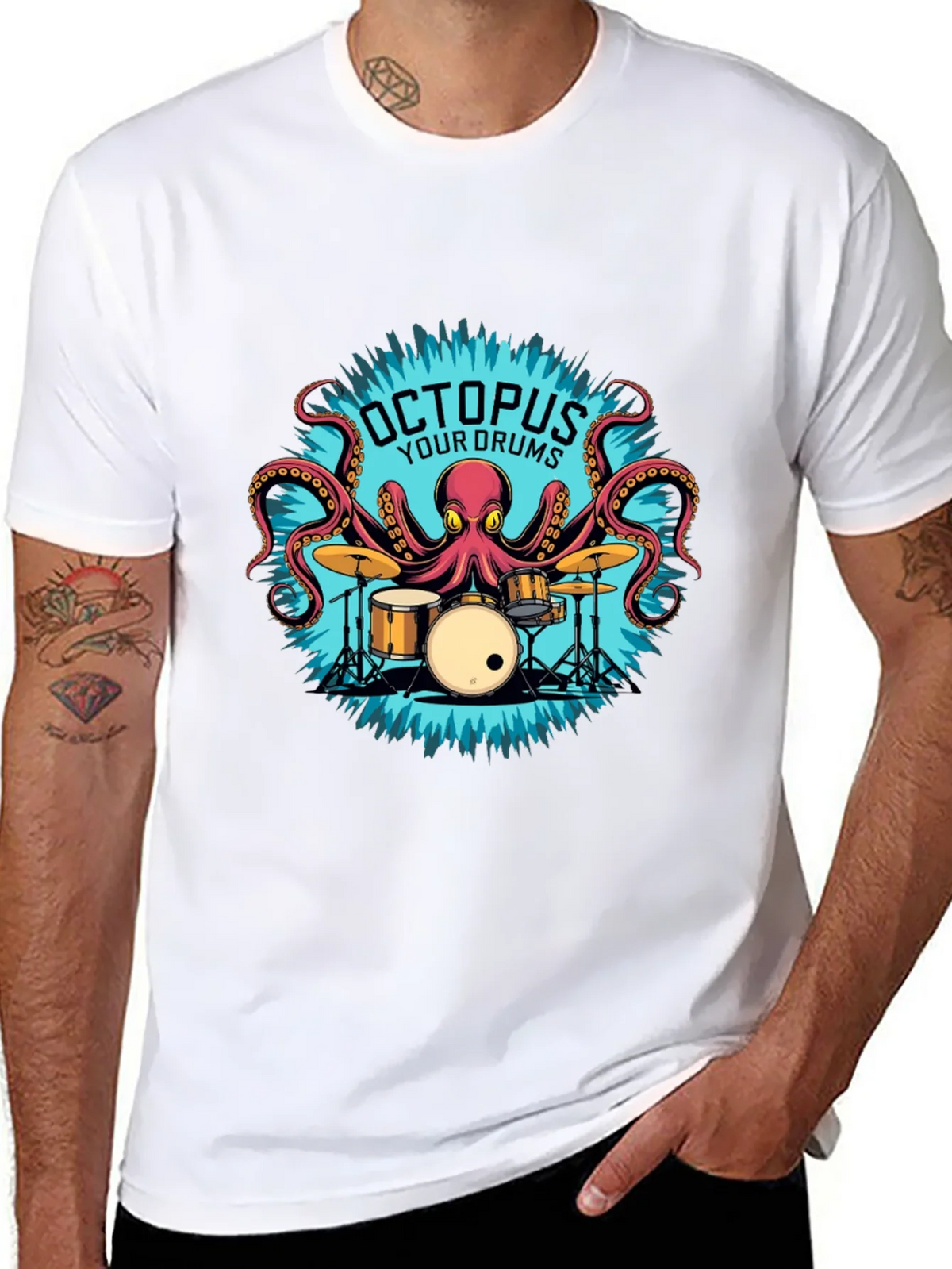 Octopus Your Drums Graphic T-Shirt - Playful Band Tee product image 10
