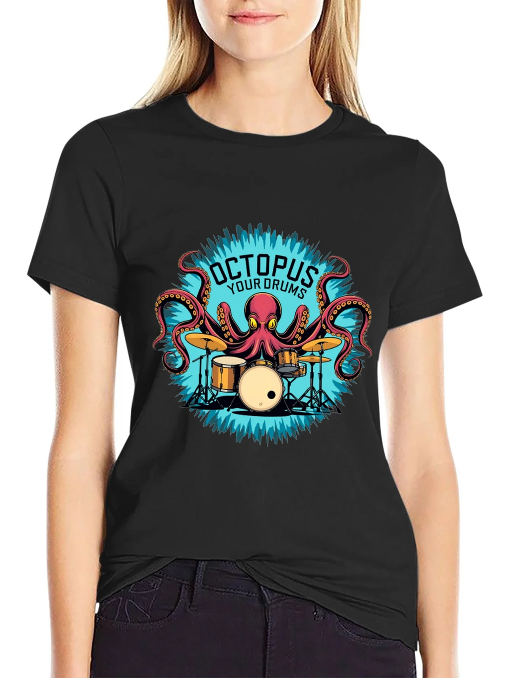 Octopus Your Drums Graphic T-Shirt - Playful Band Tee product image 5