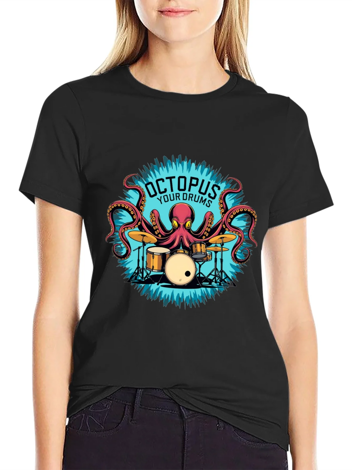 Octopus Your Drums Graphic T-Shirt - Playful Band Tee product image 5