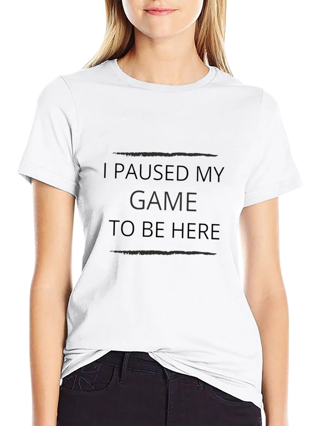 I Paused My Game To Be Here - Black T-Shirt product image 11