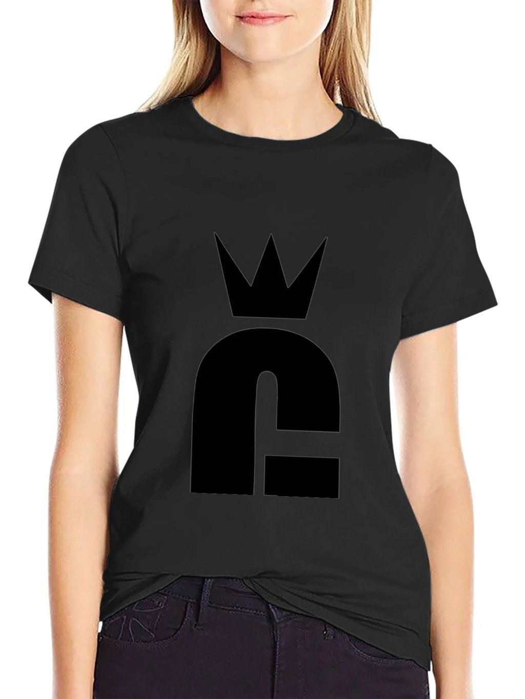 Crown Logo Black T-Shirt - Stylish & Minimalist product image 5