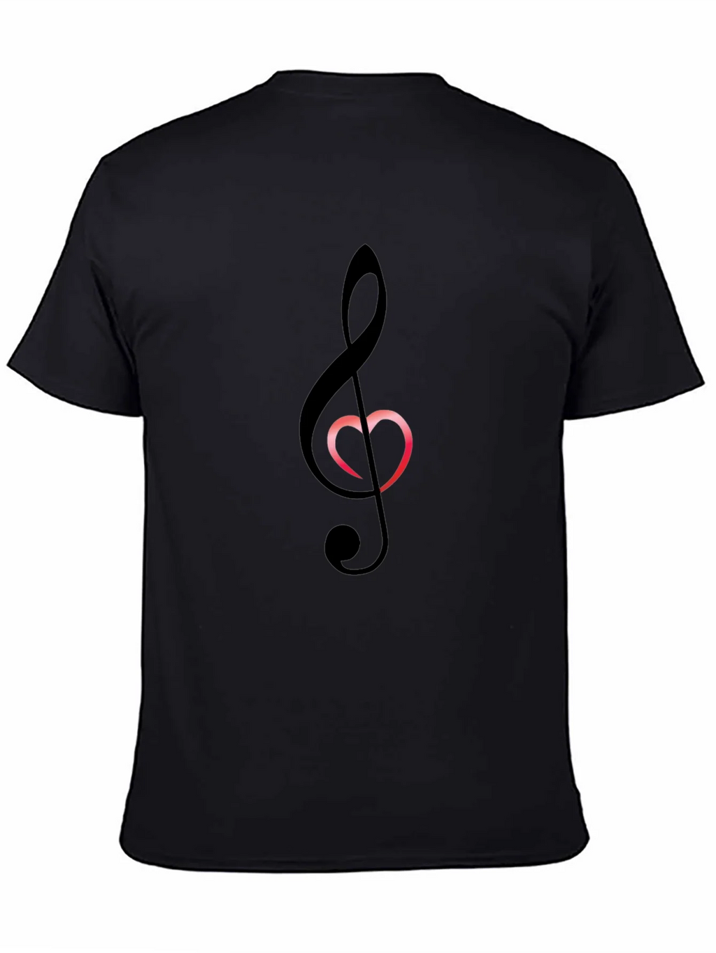 Musical Heart T-Shirt - Black Cotton Blend Tee product image 7