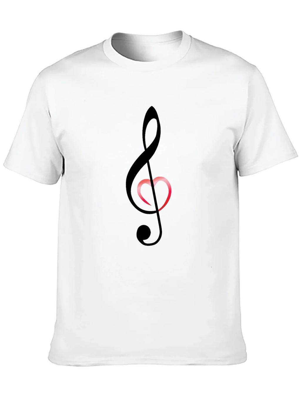 Musical Heart T-Shirt - Black Cotton Blend Tee product image 12