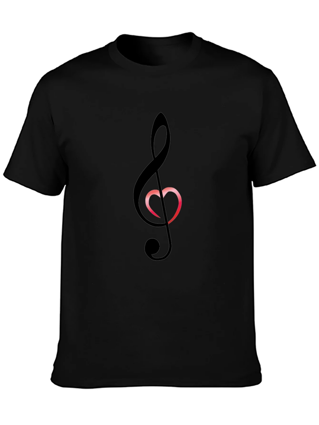 Musical Heart T-Shirt - Black Cotton Blend Tee product image 6