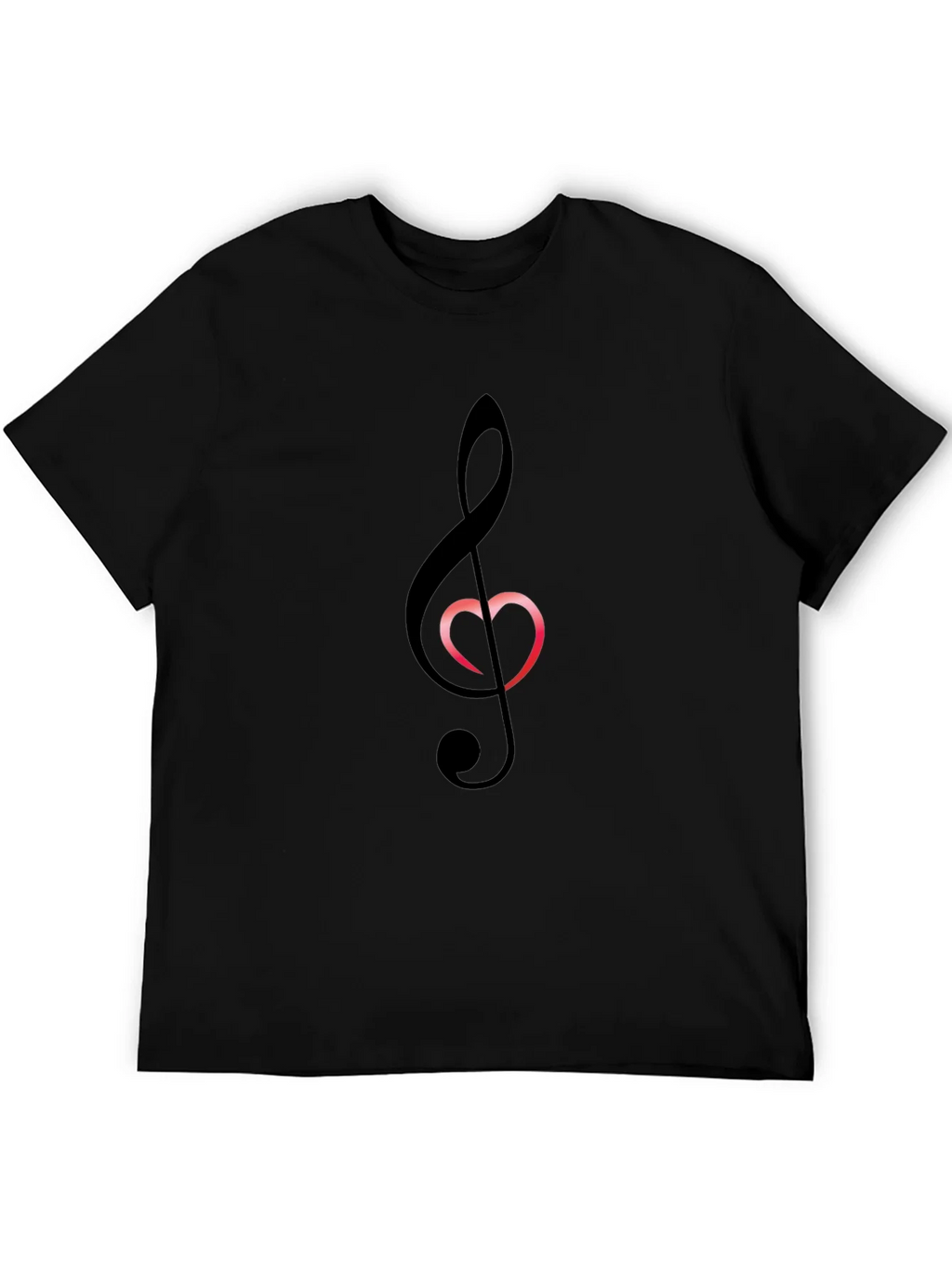Musical Heart T-Shirt - Black Cotton Blend Tee product image 8