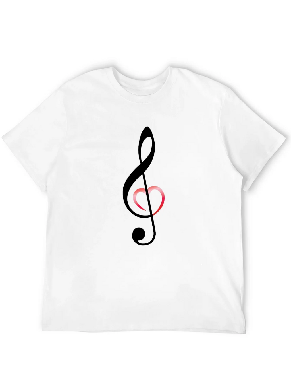 Musical Heart T-Shirt - Black Cotton Blend Tee product image 3