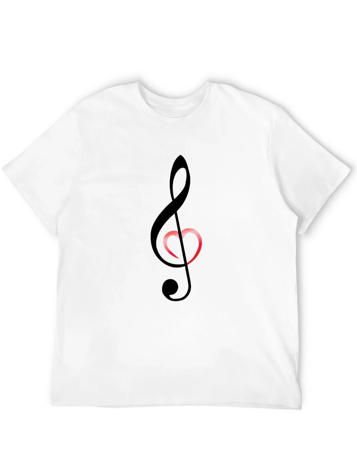 Musical Heart T-Shirt - Black Cotton Blend Tee product image 3