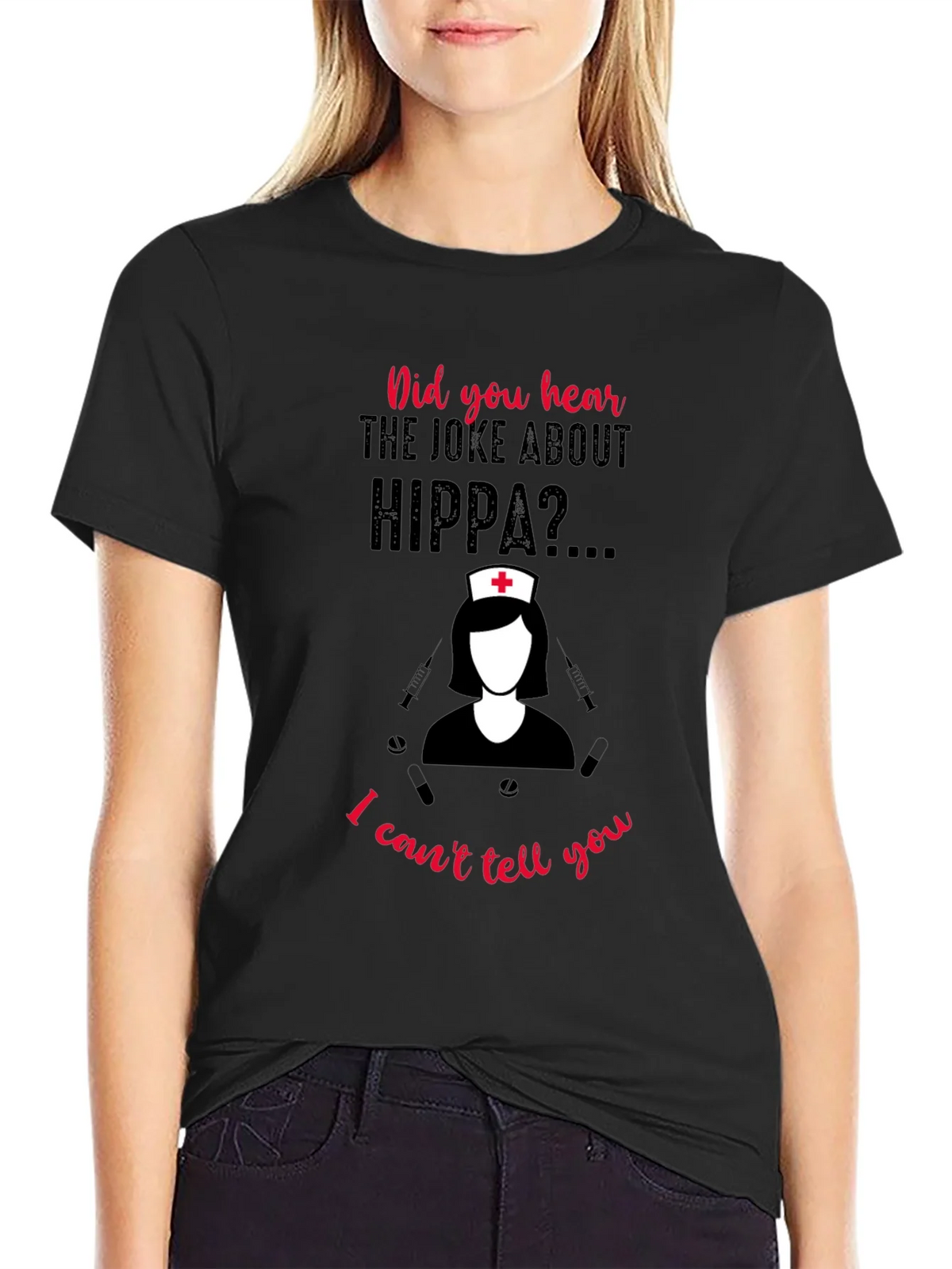 HIPPA Joke Nurse T-Shirt product image 5
