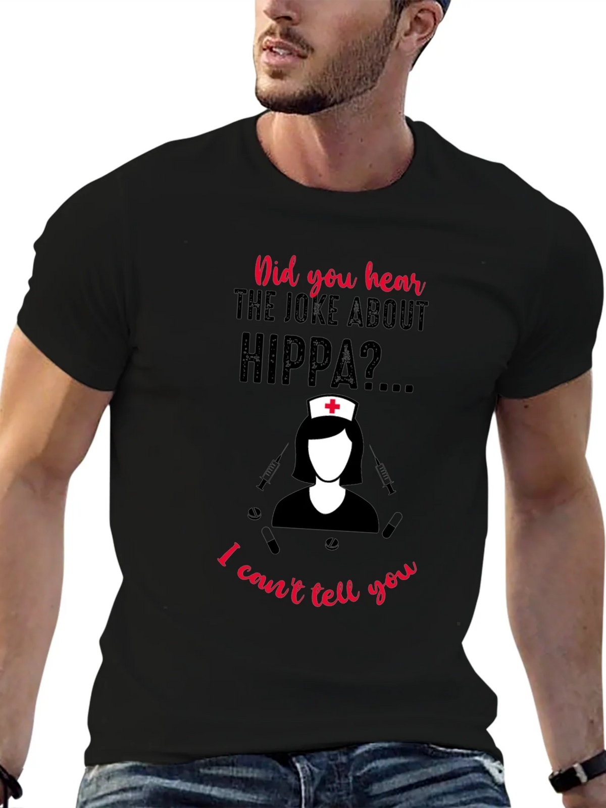 HIPPA Joke Nurse T-Shirt product image 9