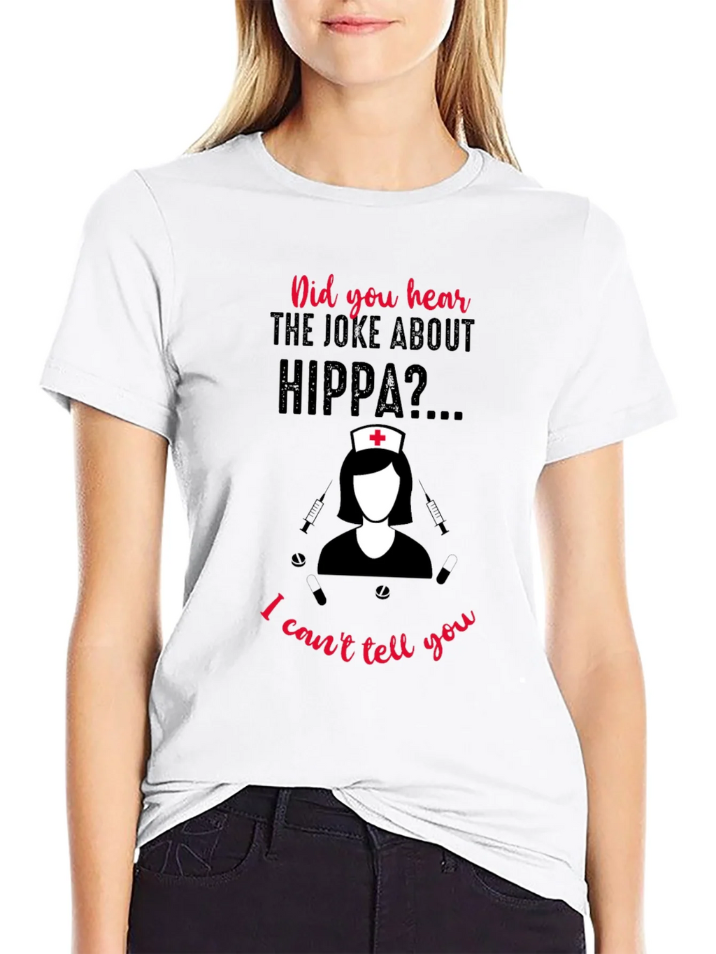 HIPPA Joke Nurse T-Shirt product image 11