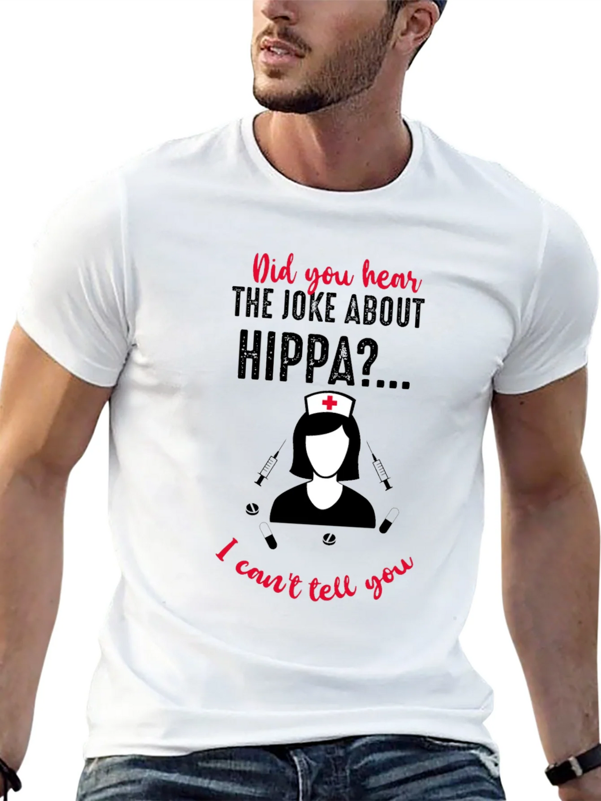 HIPPA Joke Nurse T-Shirt product image 4