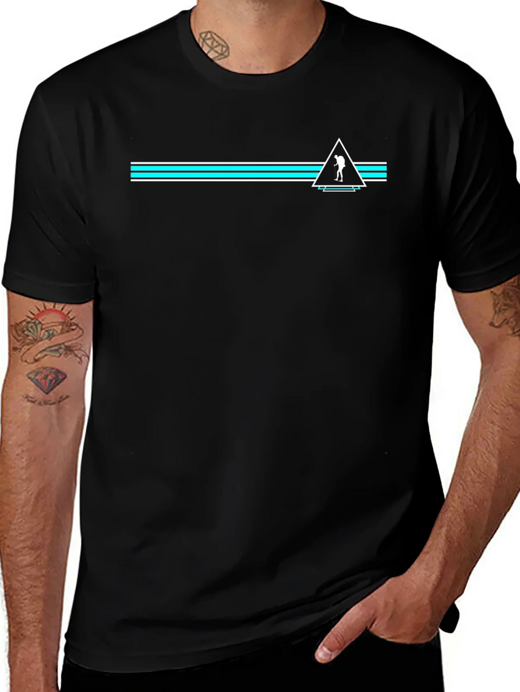 Mens Black Graphic Tee - Adventure Awaits product image 1