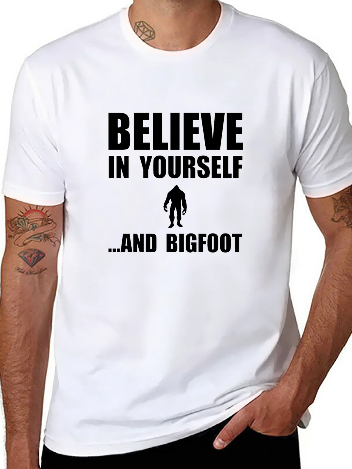 Believe In Yourself and Bigfoot T-Shirt product image 10
