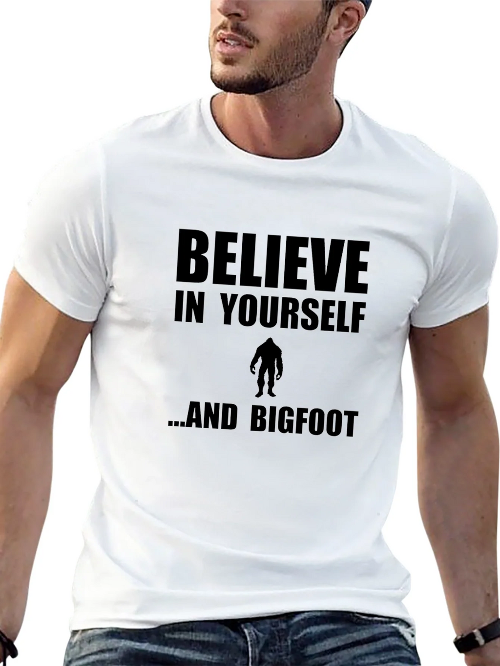 Believe In Yourself and Bigfoot T-Shirt product image 4