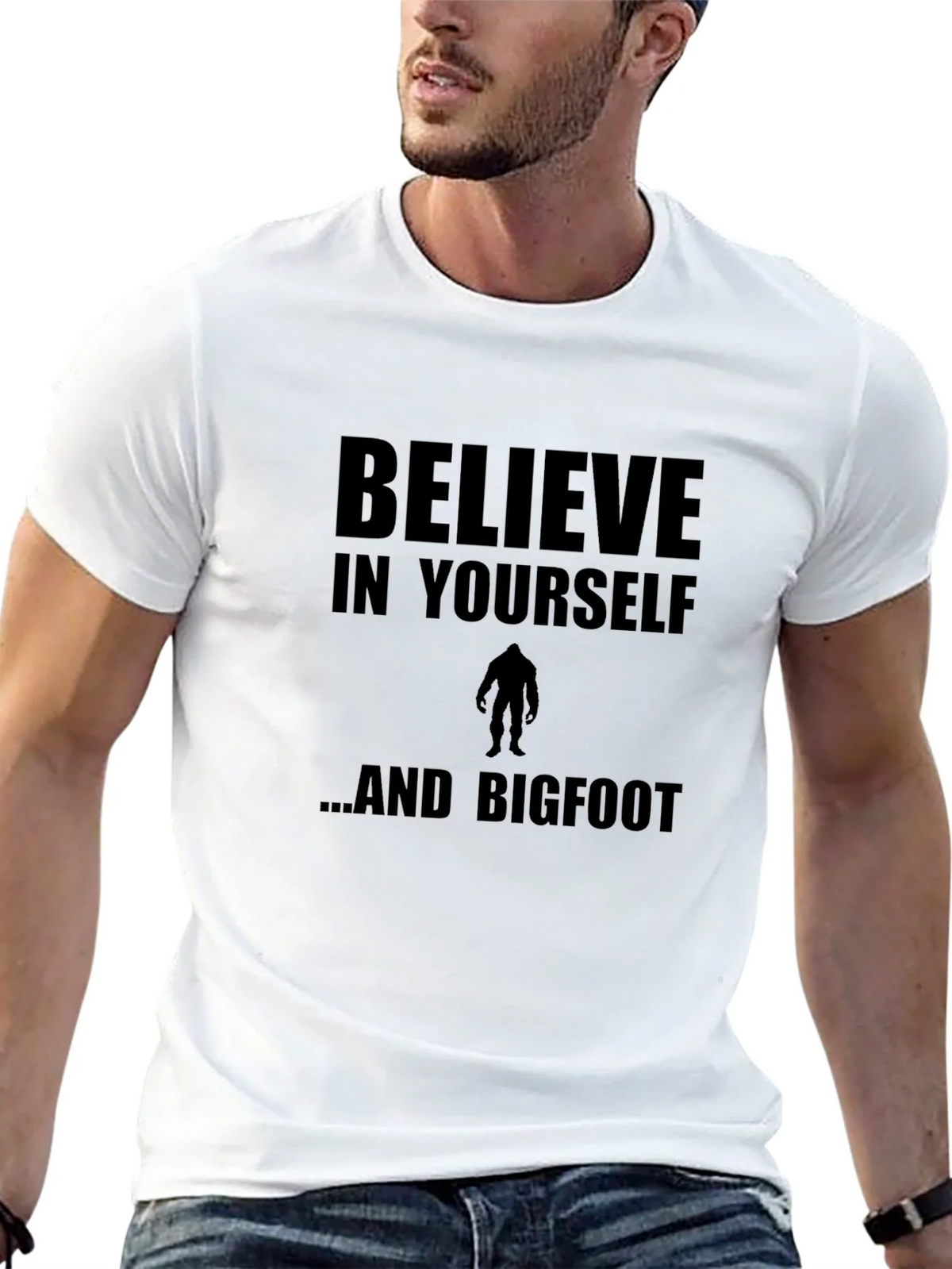 Believe In Yourself and Bigfoot T-Shirt product image 4