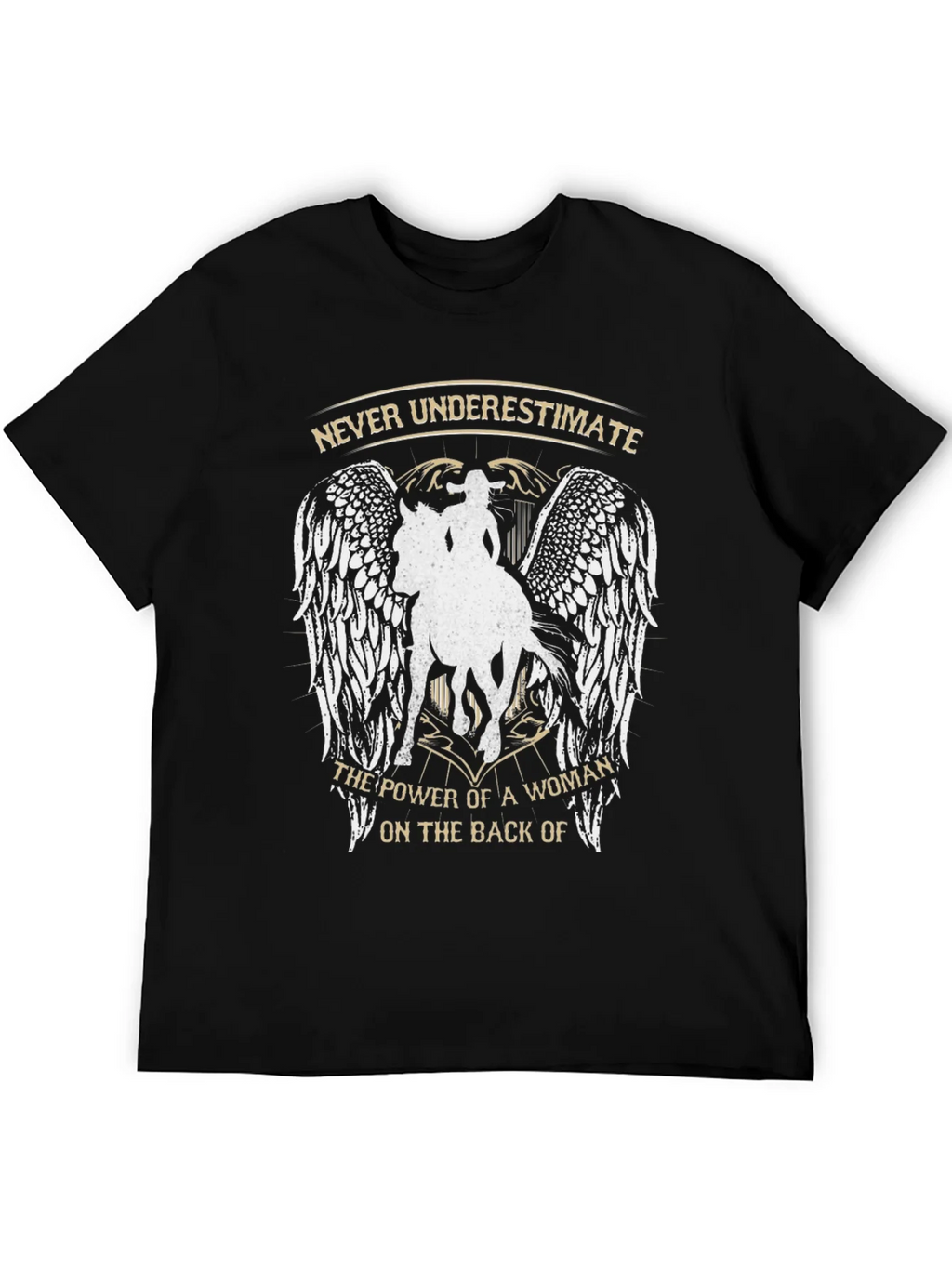 Never Underestimate Woman on Horseback Graphic Tee product image 8
