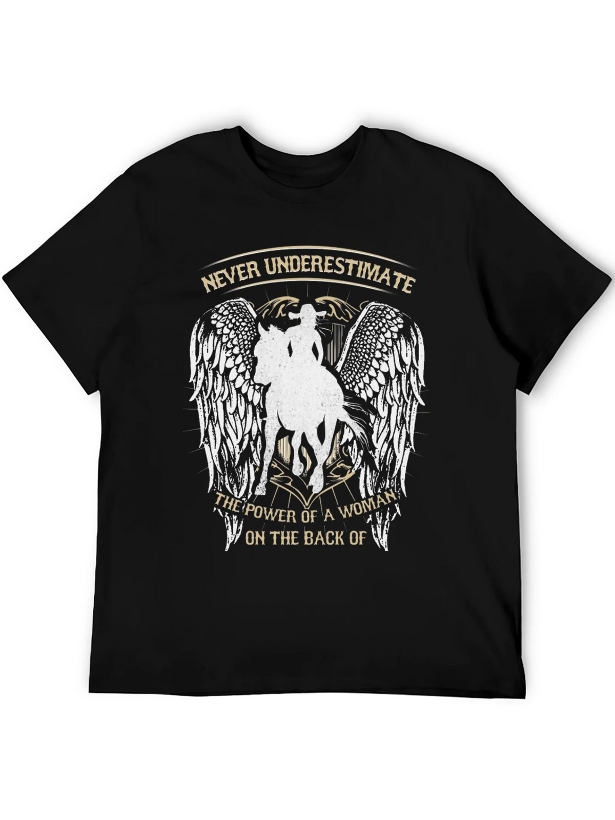 Never Underestimate Woman on Horseback Graphic Tee product image 8