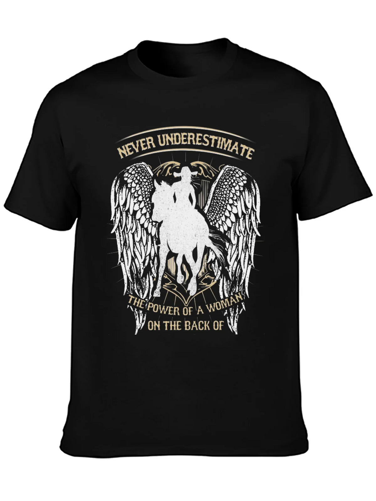 Never Underestimate Woman on Horseback Graphic Tee product image 6