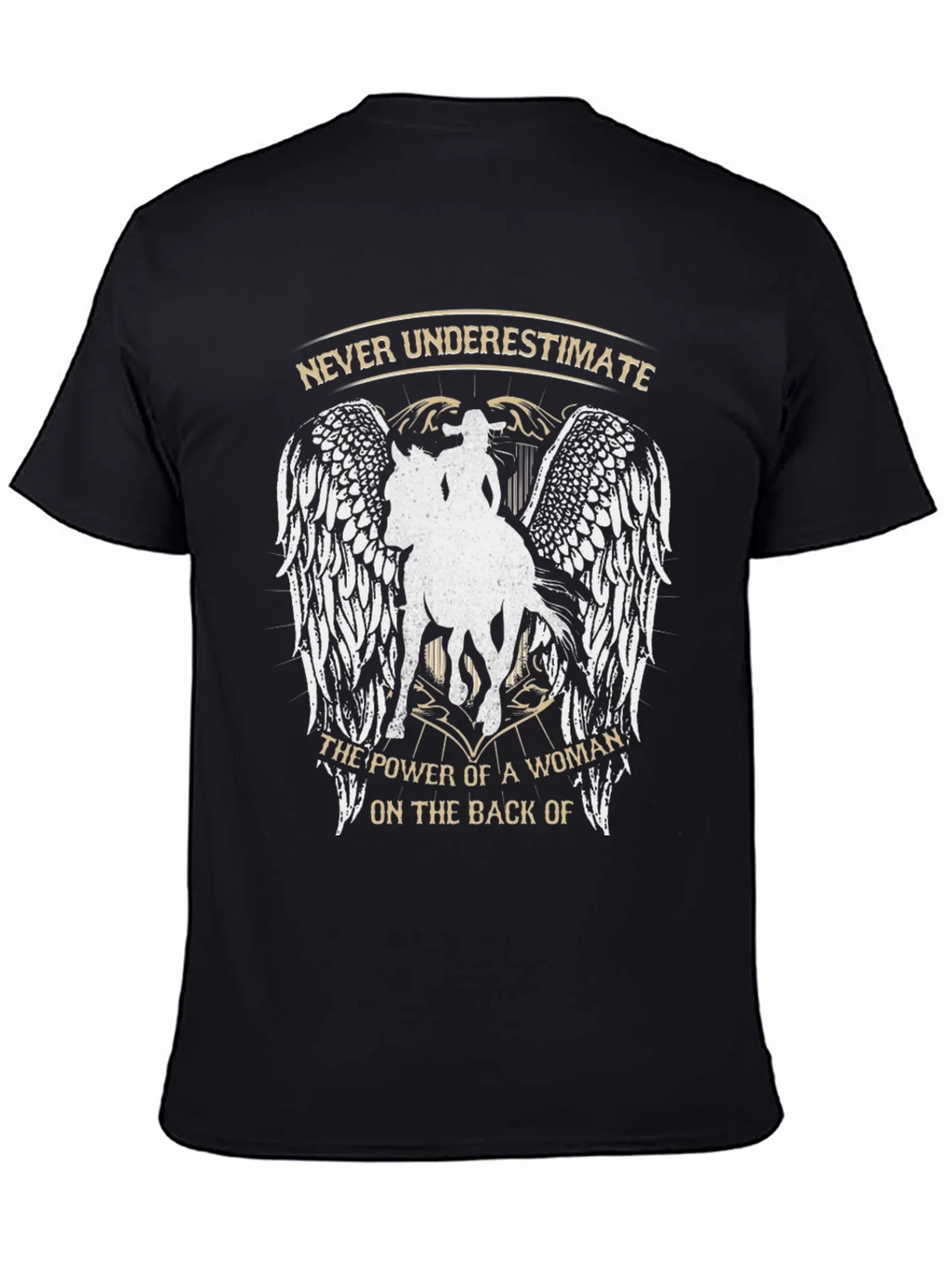 Never Underestimate Woman on Horseback Graphic Tee product image 7