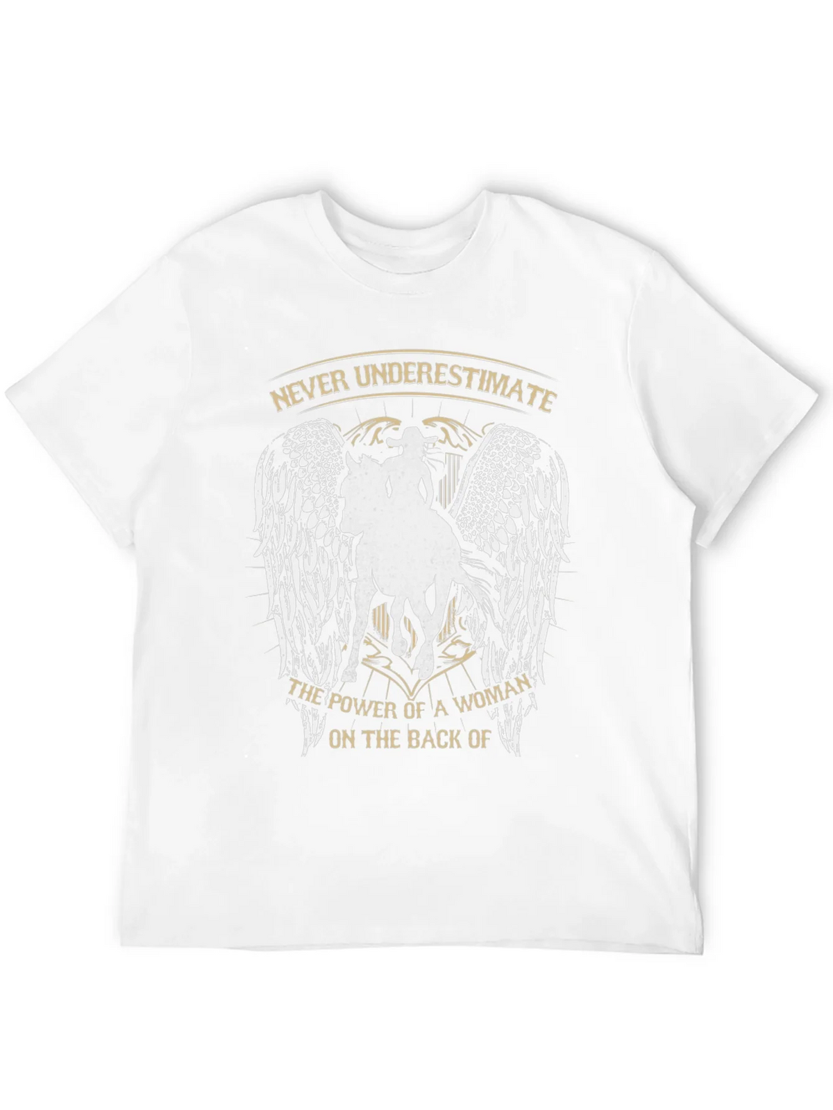 Never Underestimate Woman on Horseback Graphic Tee product image 3