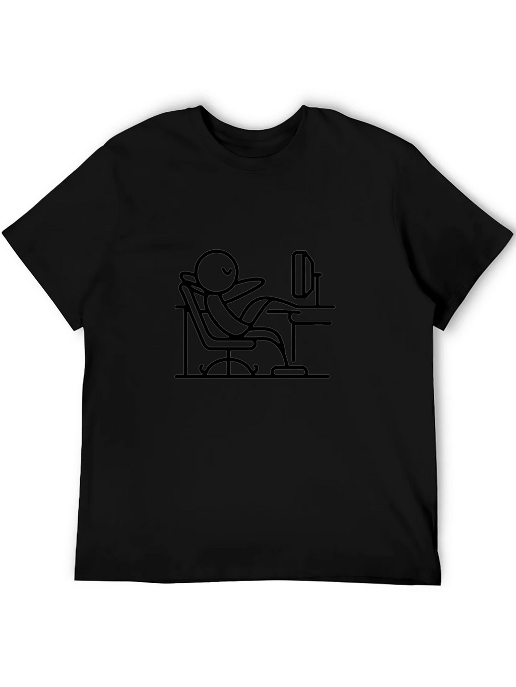 Relaxed Stick Figure Black Tee product image 8