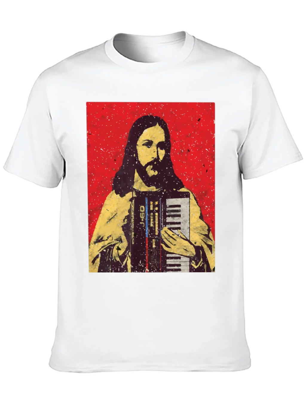 Jesus Accordion T-Shirt - Novelty Graphic Tee product image 12