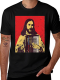 Jesus Accordion T-Shirt - Novelty Graphic Tee product image 1
