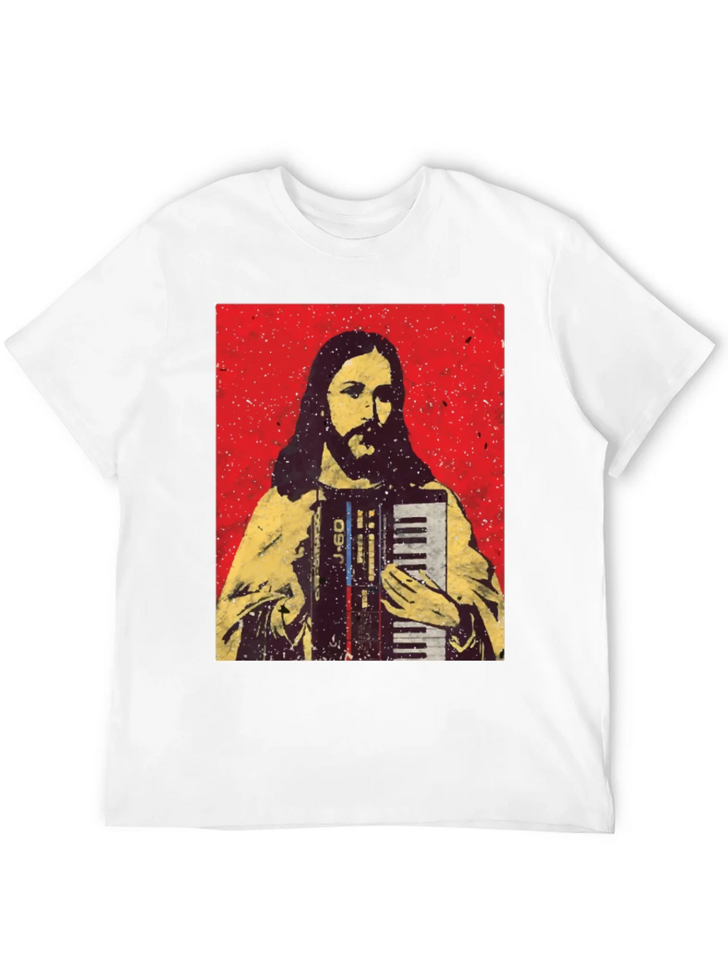 Jesus Accordion T-Shirt - Novelty Graphic Tee product image 3