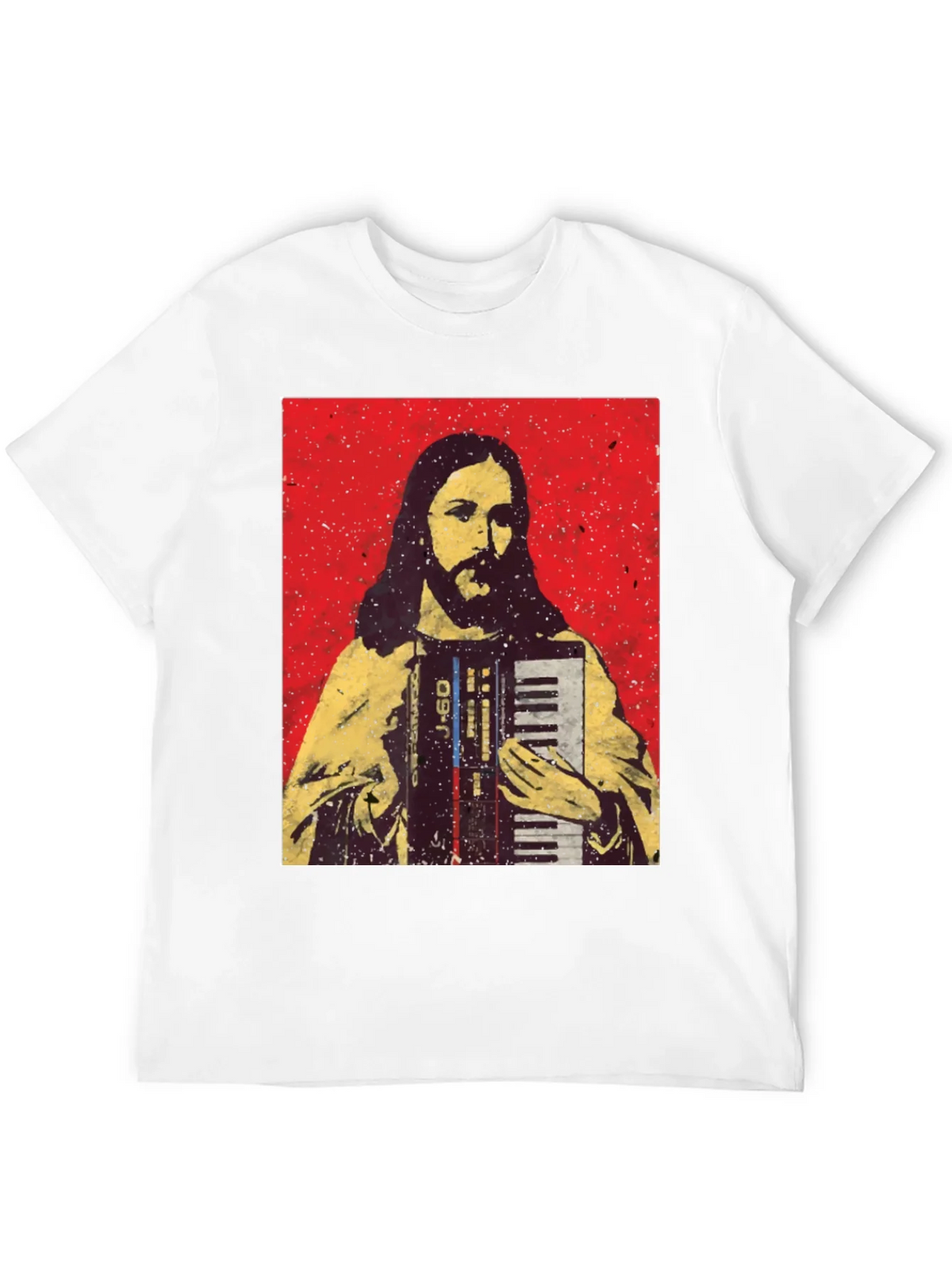 Jesus Accordion T-Shirt - Novelty Graphic Tee product image 3