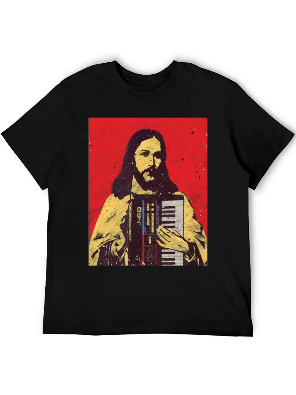 Jesus Accordion T-Shirt - Novelty Graphic Tee product image 8