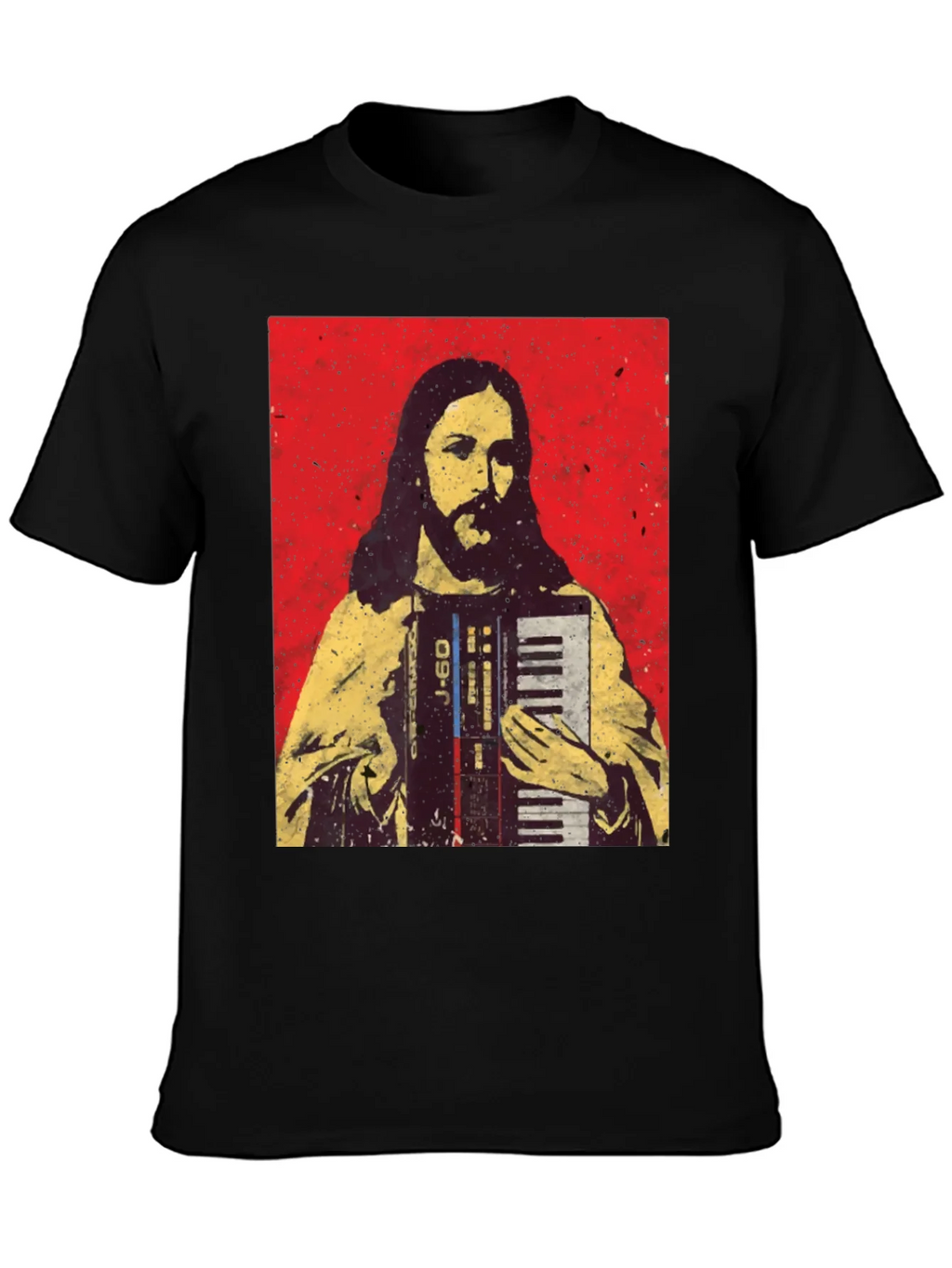 Jesus Accordion T-Shirt - Novelty Graphic Tee product image 6