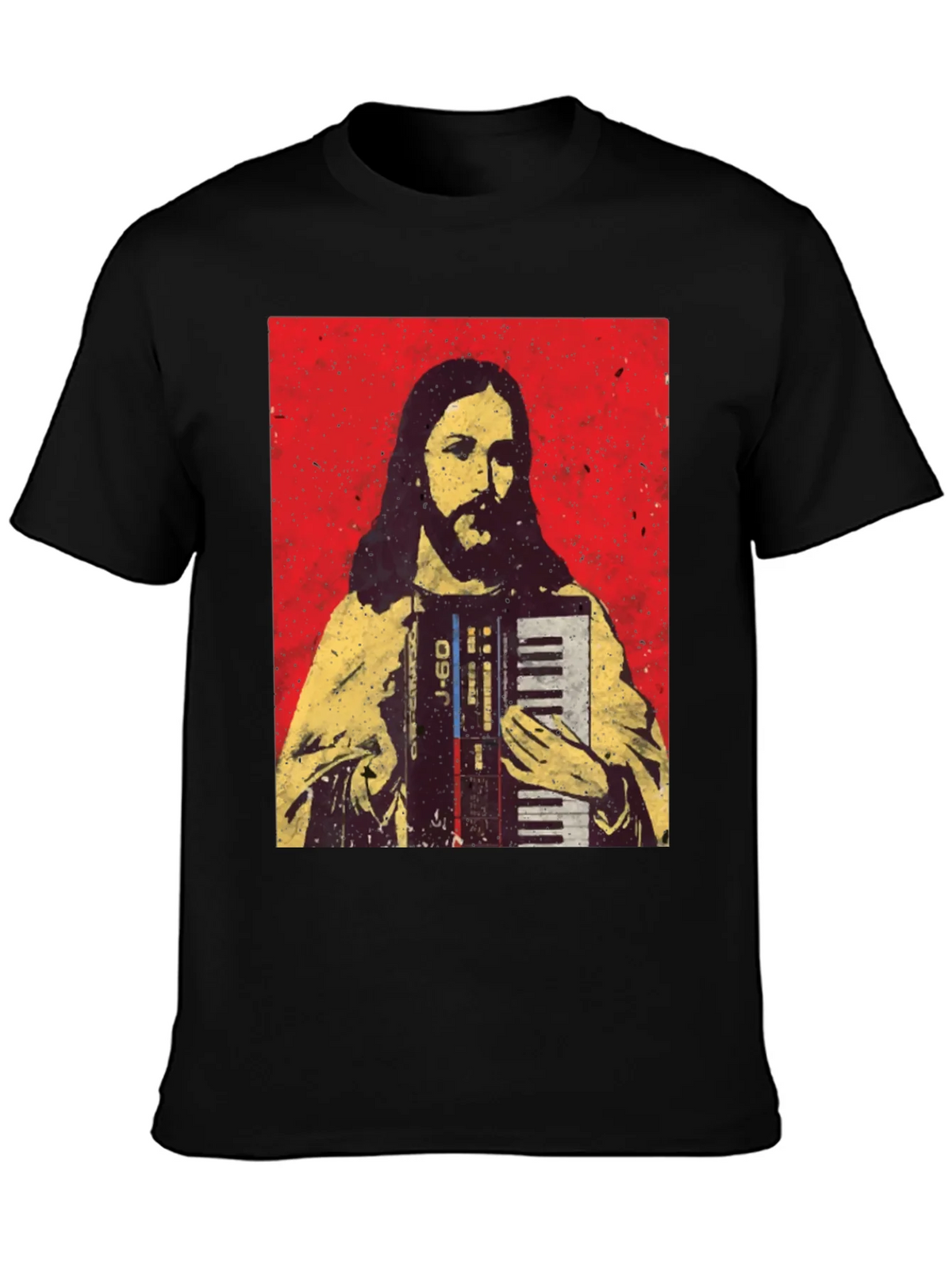 Jesus Accordion T-Shirt - Novelty Graphic Tee product image 6