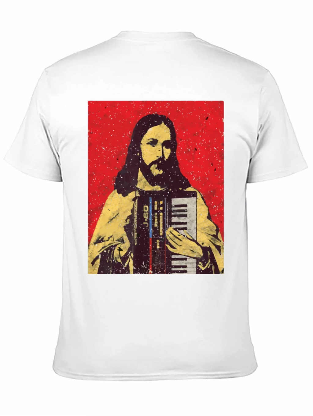 Jesus Accordion T-Shirt - Novelty Graphic Tee product image 2