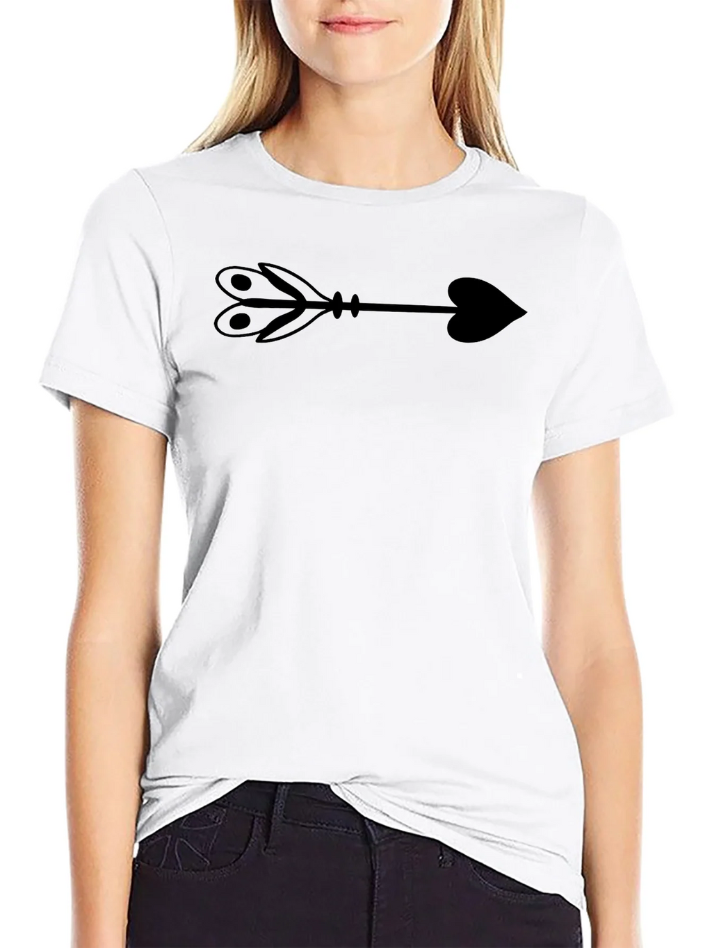 Arrow Heart Graphic T-Shirt - Classic Black Tee product image 11